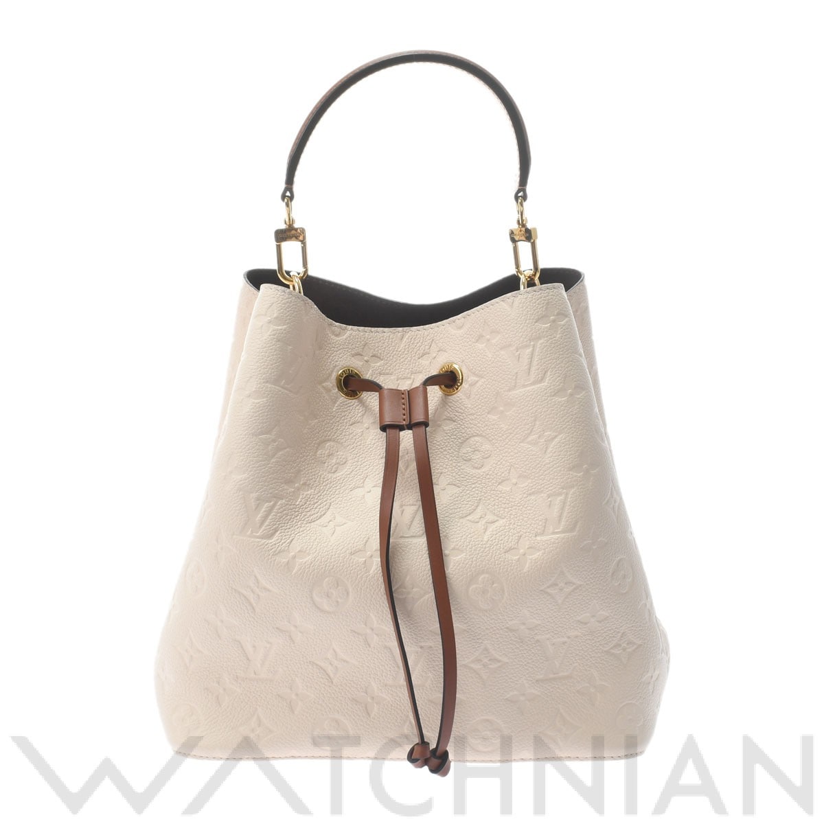 ルイ ヴィトン モノグラムアンプラント ネオノエ MM クレーム M45307 レザー レディース バッグ 【中古】【bag】