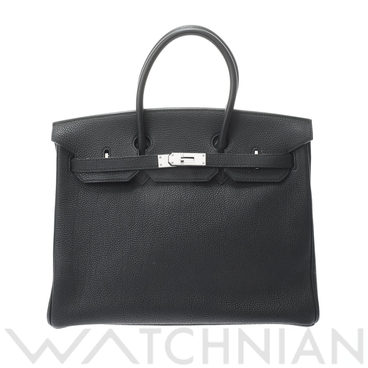 エルメス バーキン 35 ブラック/パラジウム金具 トゴ ユニセックス バッグ 【中古】【bag】
