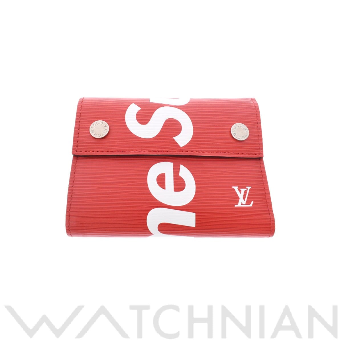 ルイ ヴィトン エピ Supremeコラボ チェーンコンパクトウォレット レッド M67755 エピレザー メンズ 財布 【未使用】【purse】
