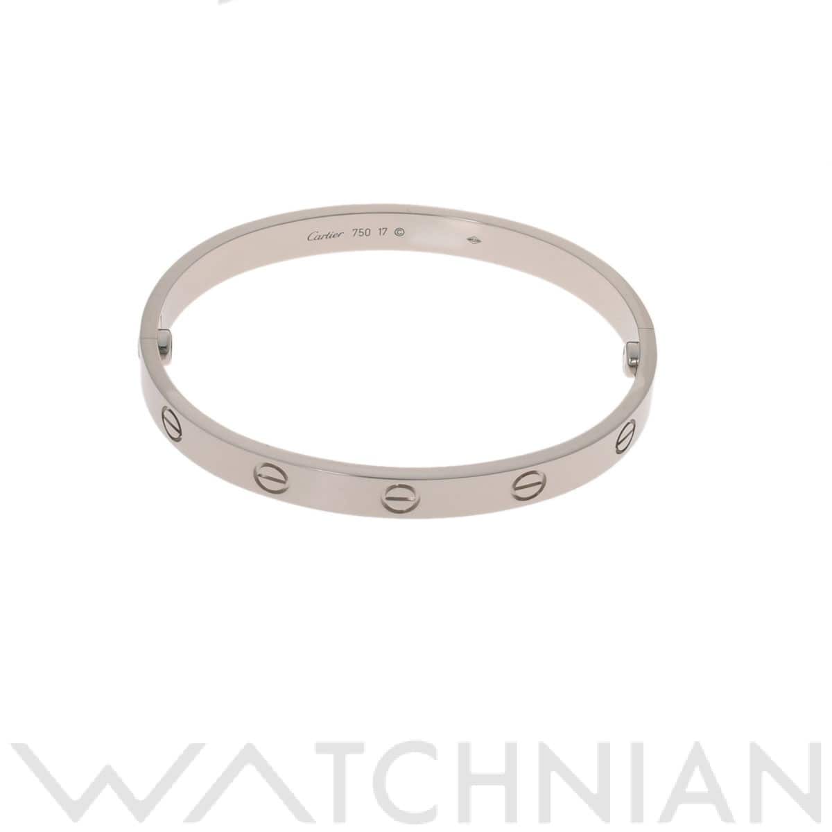 カルティエ ラブブレスレット #17 シルバー K18ホワイトゴールド WG レディース ジュエリー 【中古】【jewelry】