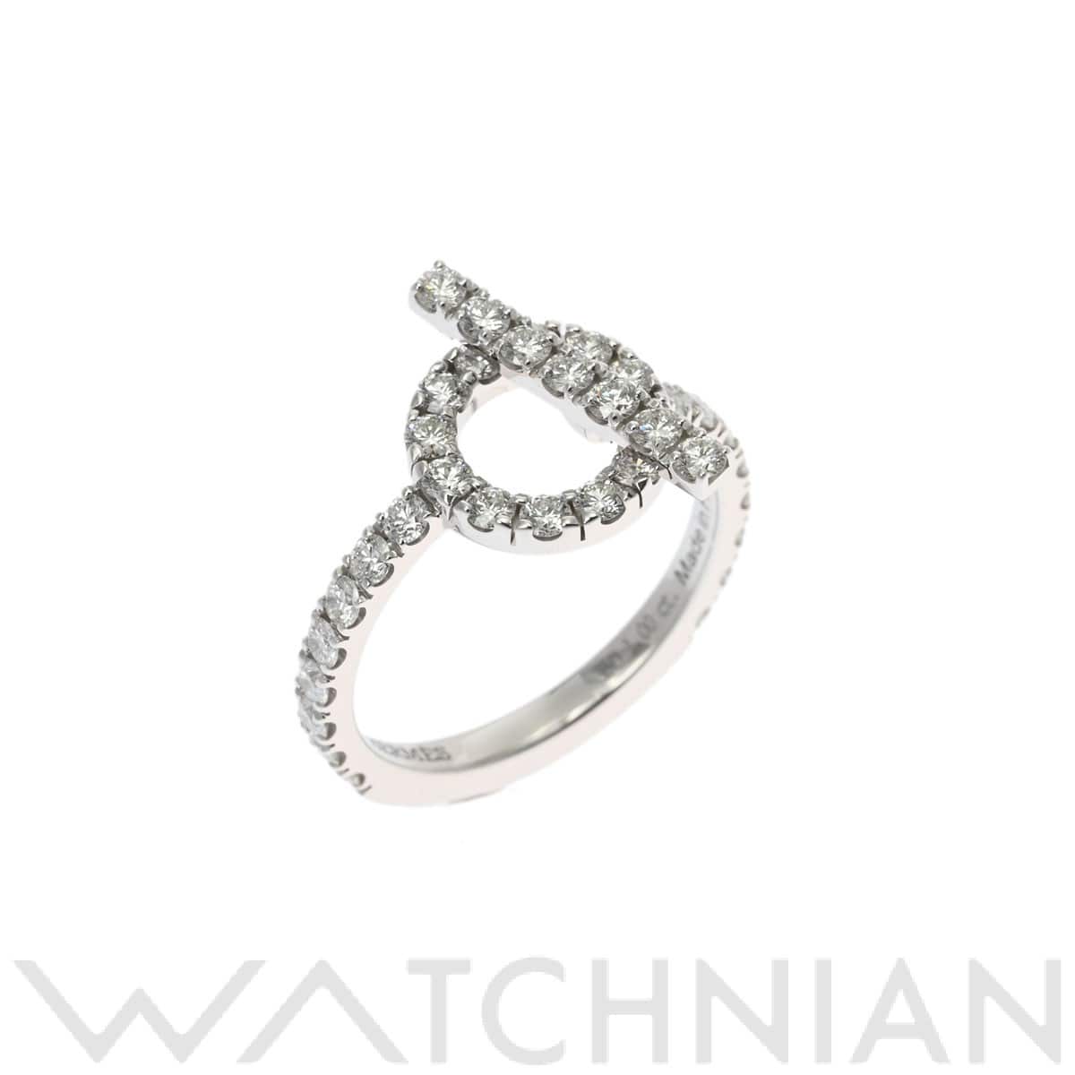 エルメス フィネスリング ダイヤ D1.00ct #52 シルバー K18ホワイトゴールド WG レディース ジュエリー 【中古】【jewelry】
