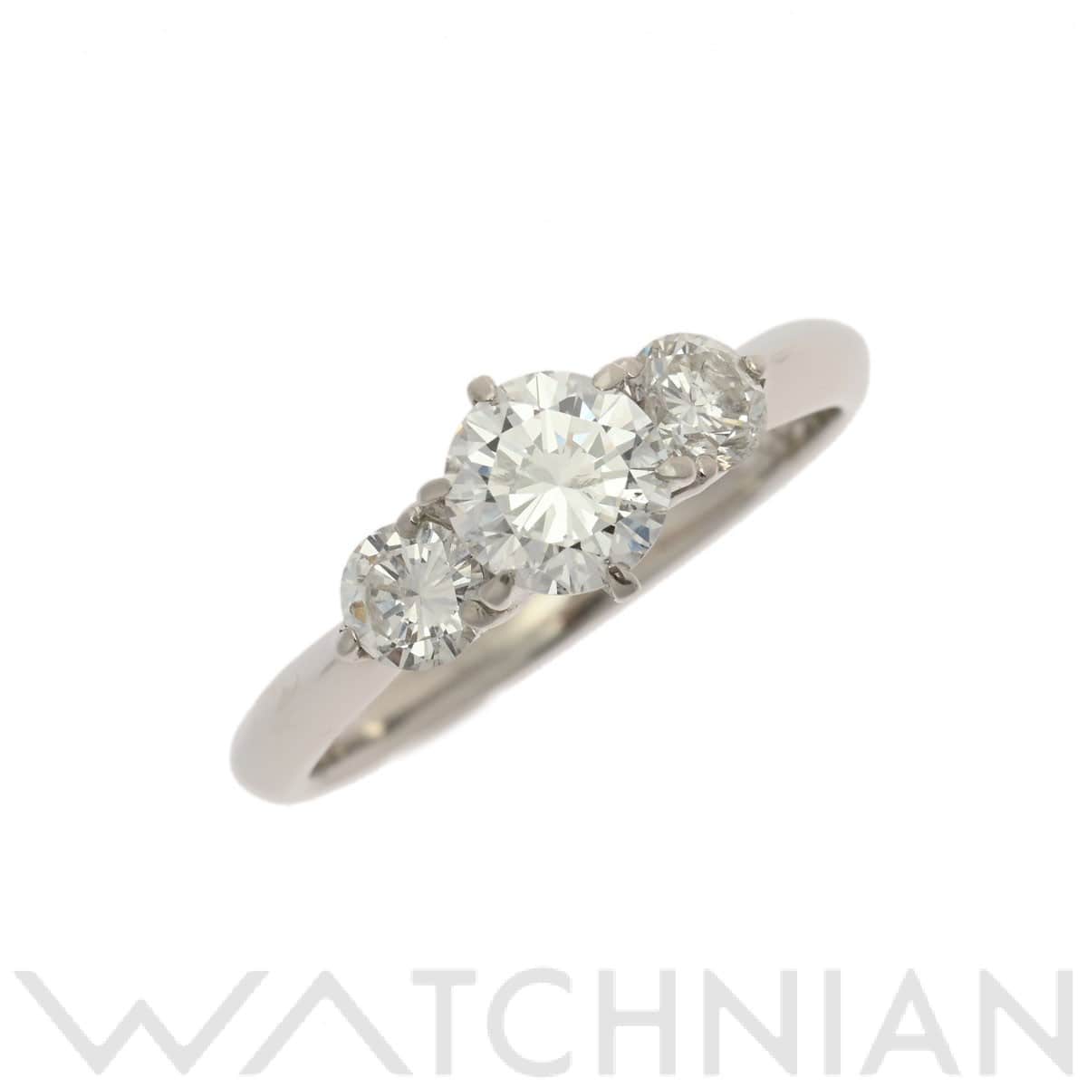 セイコー ダイヤリング D0.634ct (F-SI2-GOOD) シルバー Pt900プラチナ レディース ジュエリー 【中古】【jewelry】