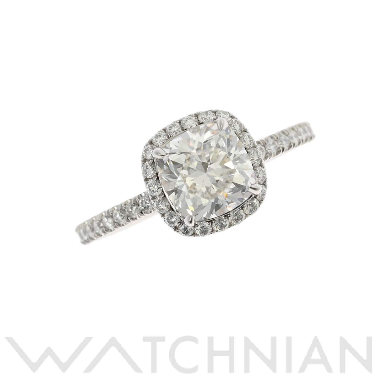 ハリー ウィンストン マイクロパヴェ クッションリング ダイヤ 1.01ct シルバー Pt950プラチナ レディース ジュエリー 【中古】【jewelry】