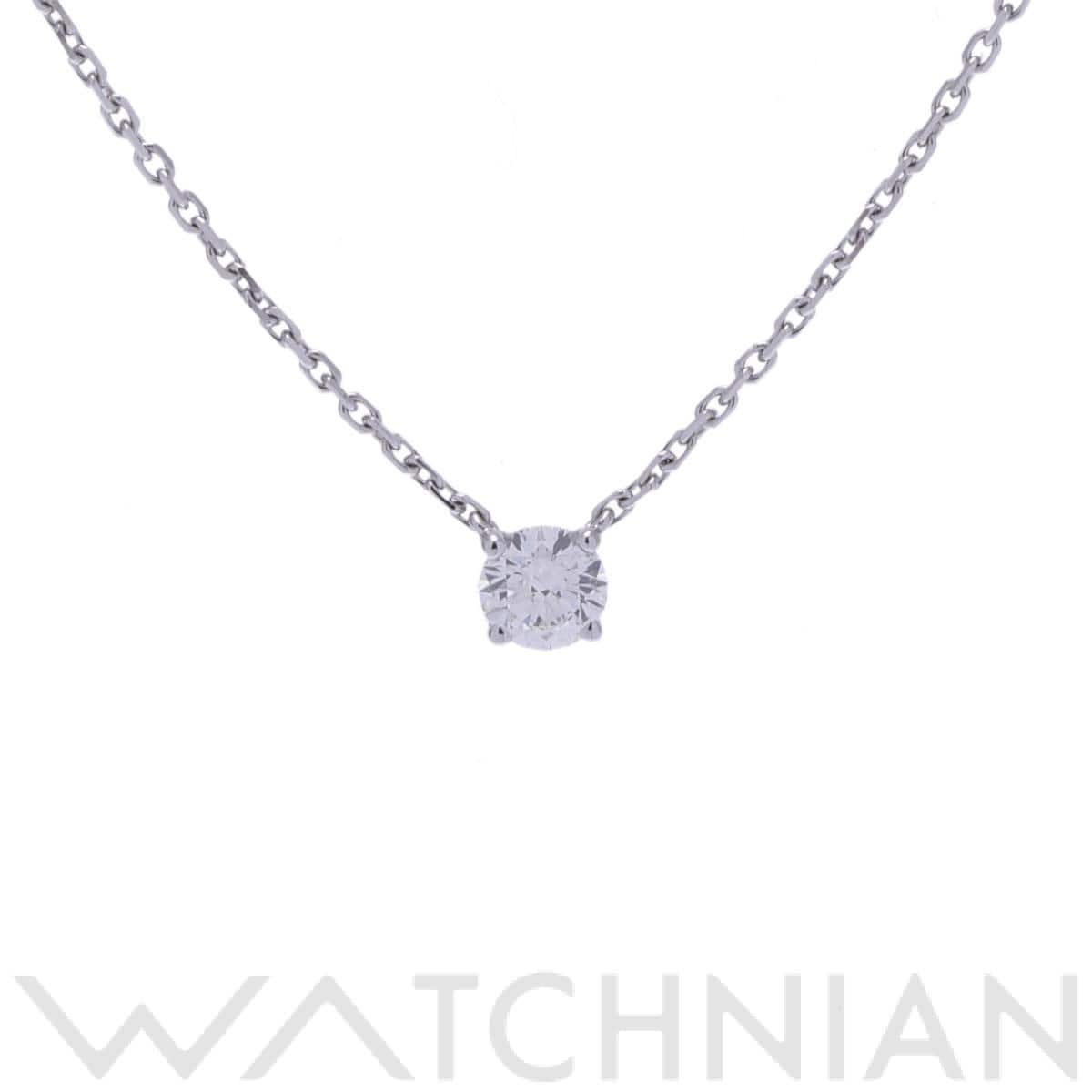カルティエ 1895ネックレス D0.23ct シルバー K18ホワイトゴールド WG レディース ジュエリー 【中古】【jewelry】
