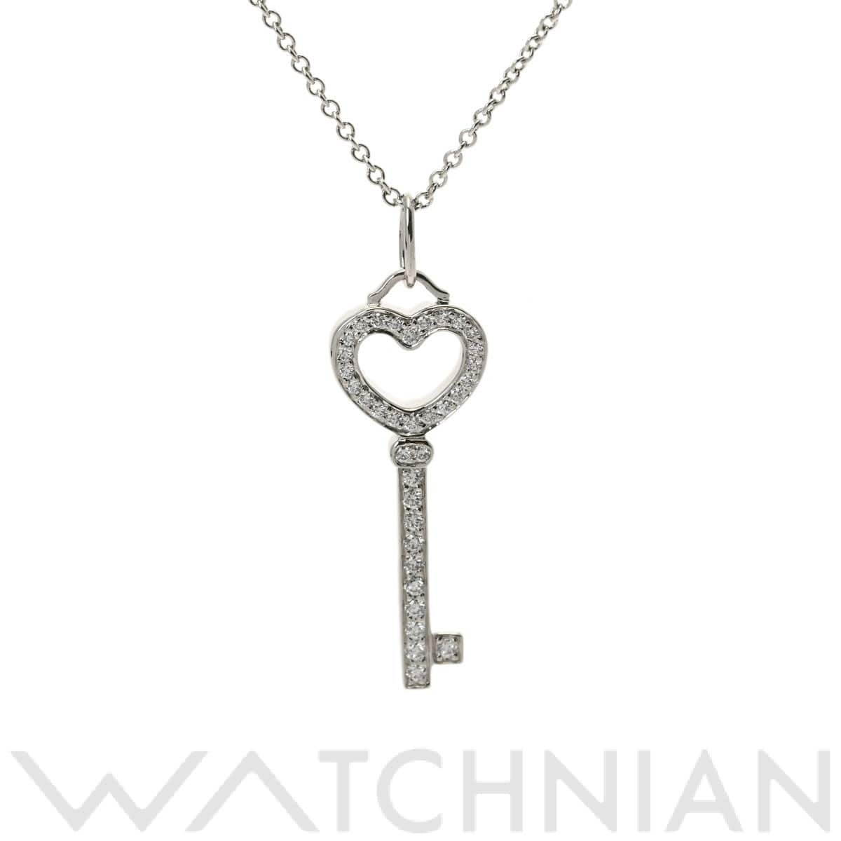 ティファニー ダイヤ ハートキー ネックレス シルバー Pt950プラチナ レディース ジュエリー 【中古】【jewelry】