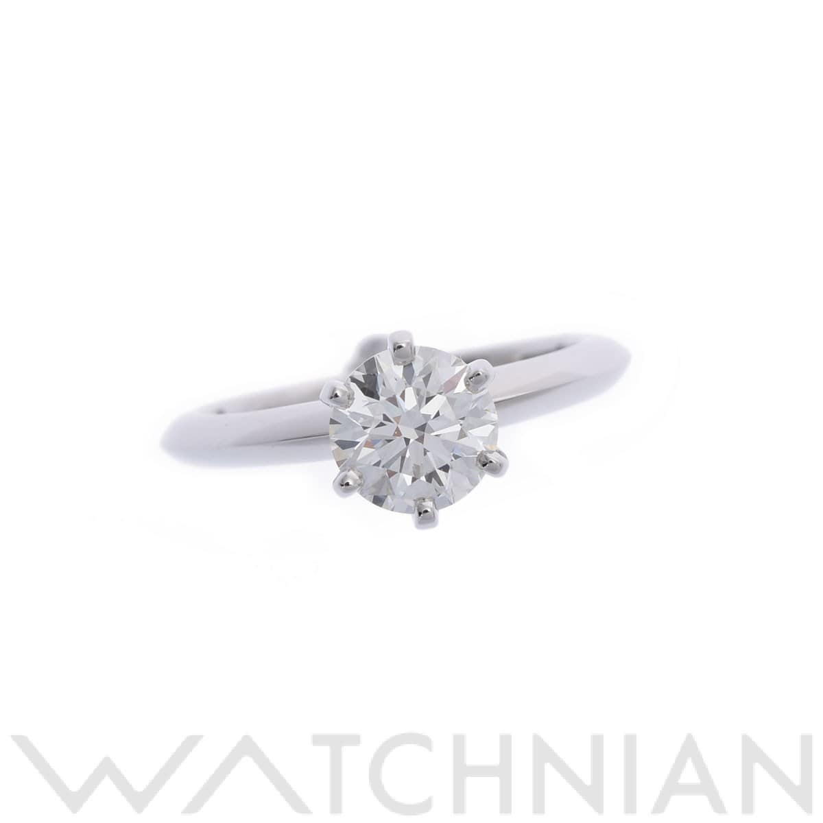 ティファニー ソリティアリング シルバー Pt950プラチナ レディース ジュエリー 【中古】【jewelry】