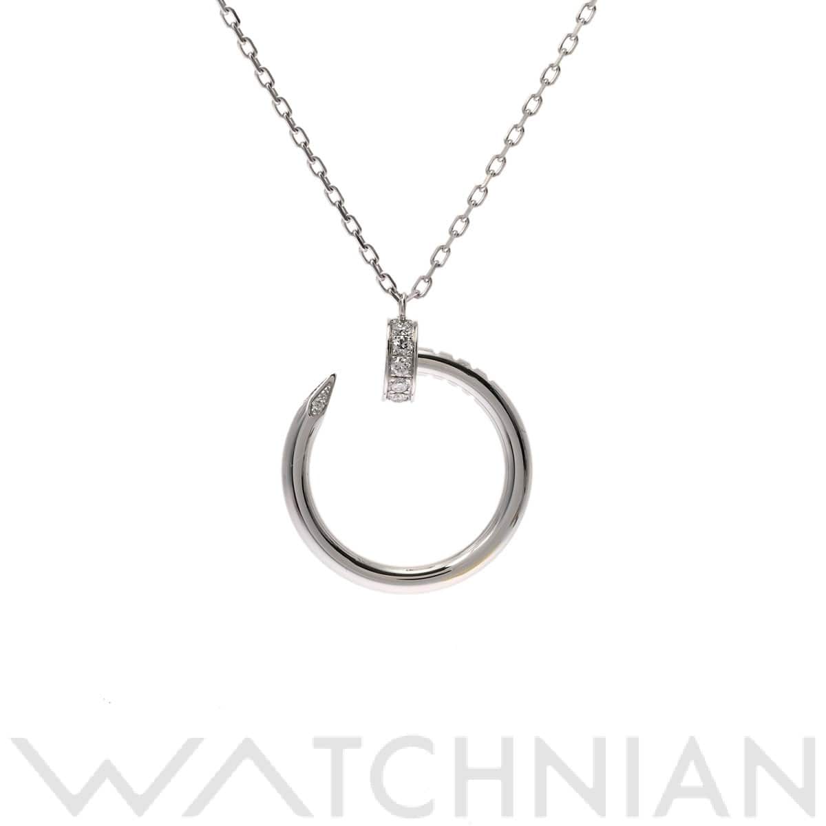 カルティエ ジュスト アンクルネックレス シルバー K18ホワイトゴールド WG レディース ジュエリー 【中古】【jewelry】