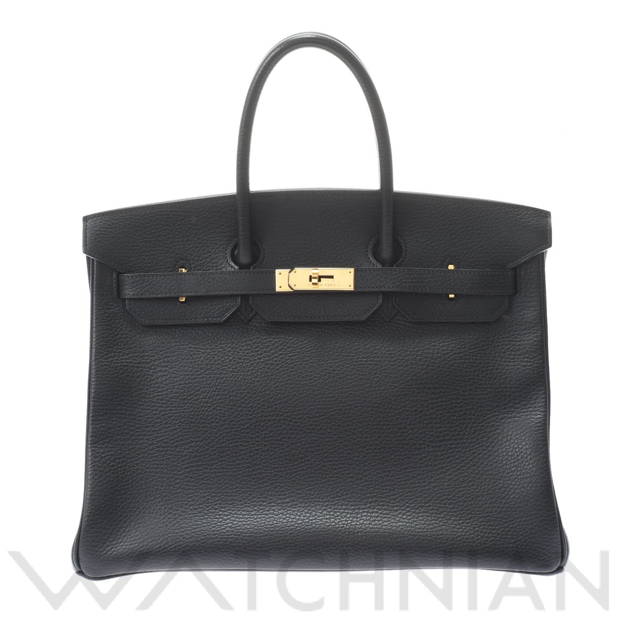 エルメス バーキン 35 ブラック/ゴールド金具 アルデンヌ ユニセックス バッグ 【中古】【bag】