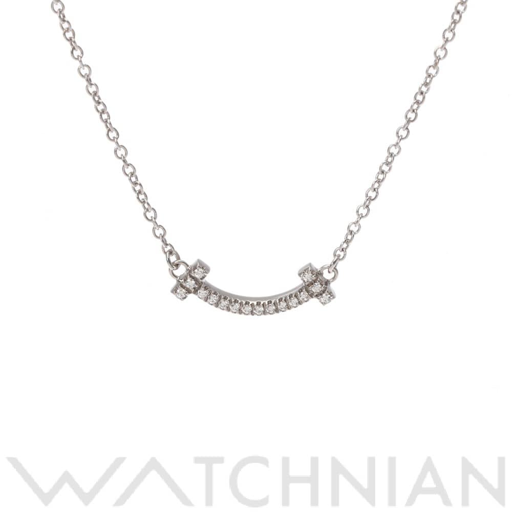 ティファニー Tスマイル ネックレス ミニ シルバー K18ホワイトゴールド WG レディース ジュエリー 【中古】【jewelry】