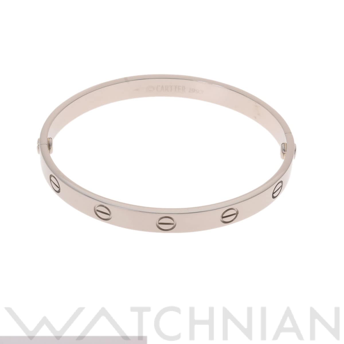 カルティエ ラブブレスレット #17 シルバー K18ホワイトゴールド WG レディース ジュエリー 【中古】【jewelry】