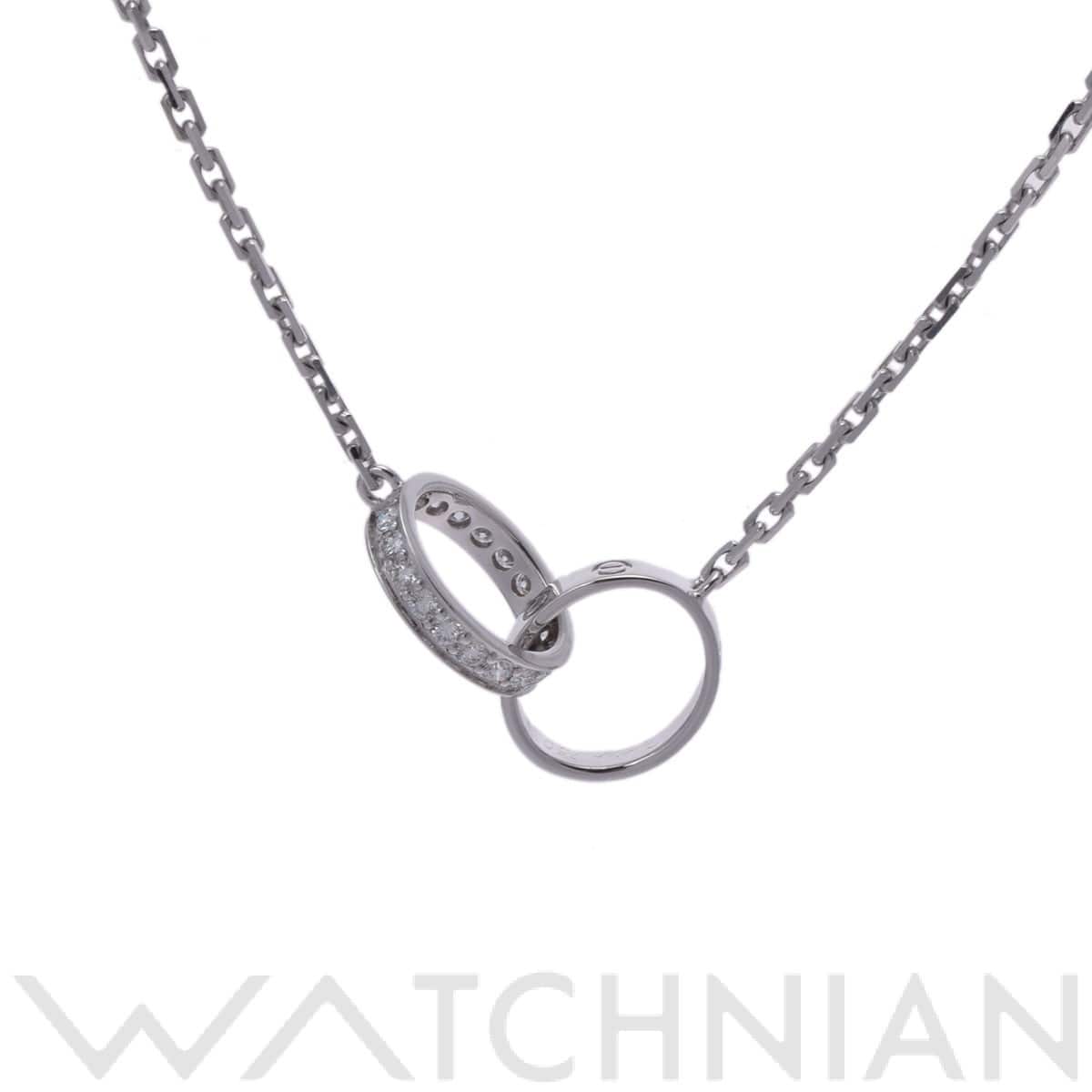 カルティエ ベビーラブ ネックレス ダイヤ シルバー K18ホワイトゴールド WG レディース ジュエリー 【中古】【jewelry】