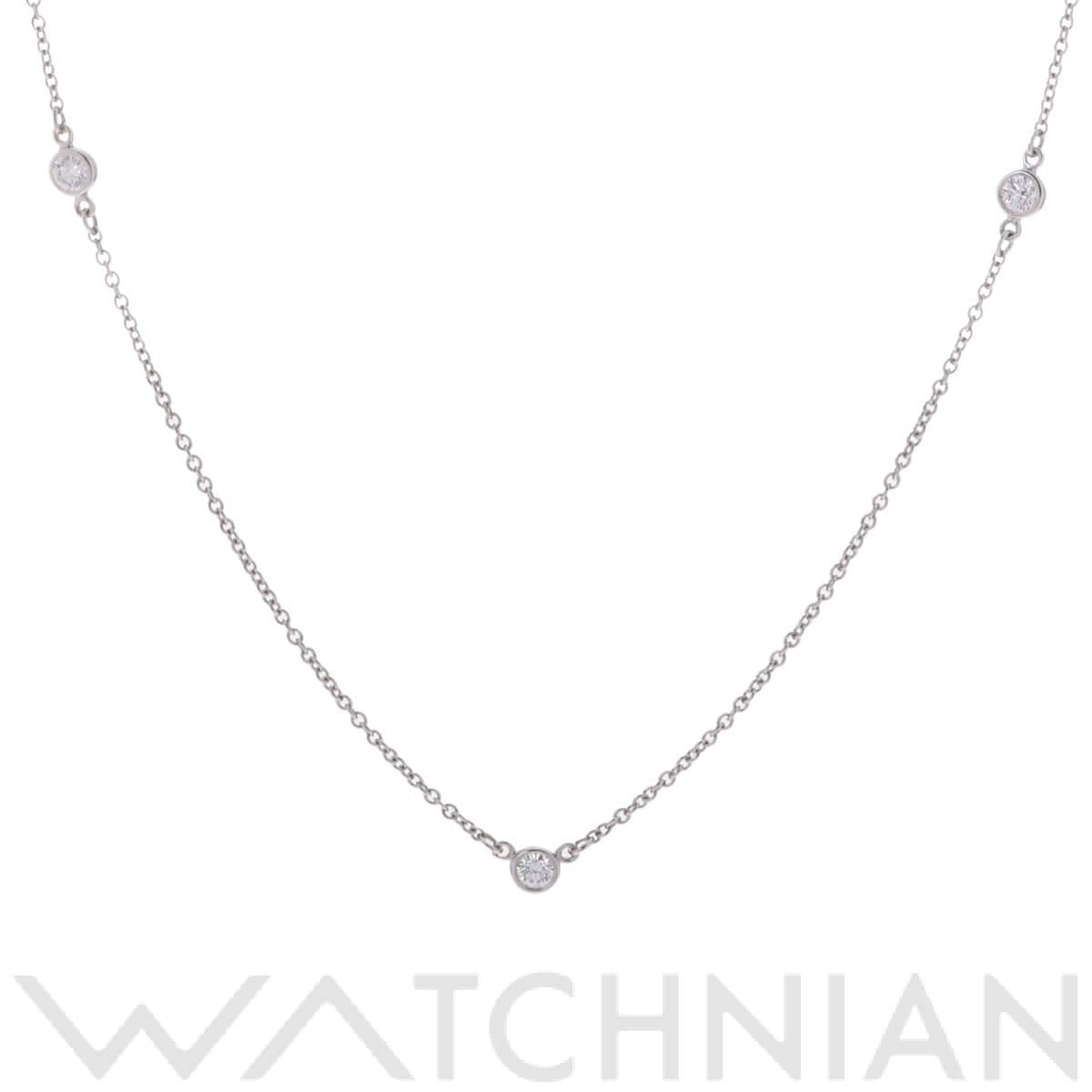 ティファニー バイザヤード ネックレス 3PD シルバー Pt950プラチナ レディース ジュエリー 【中古】【jewelry】
