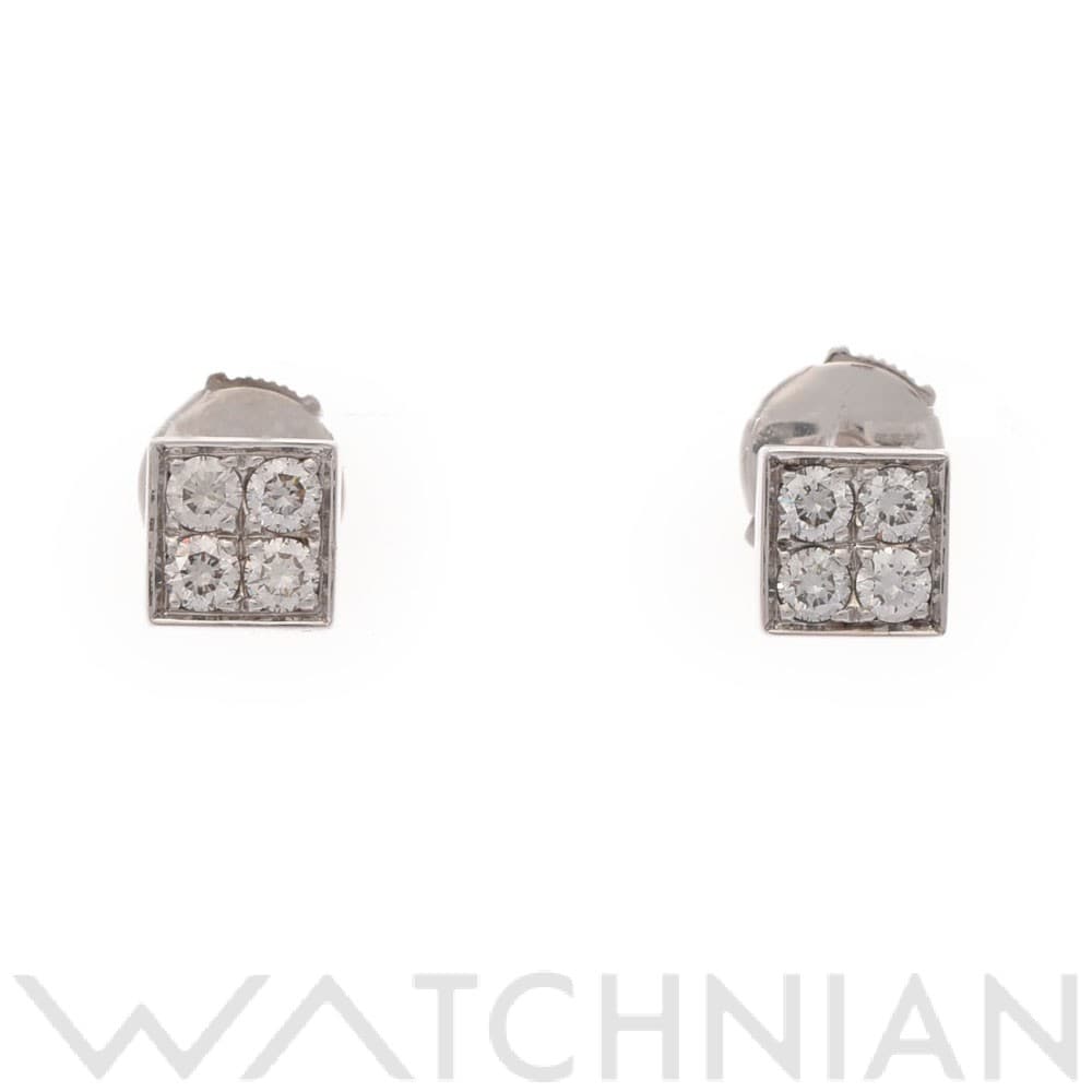 ブルガリ ルチア ピアス 4Pダイヤ×2 シルバー K18ホワイトゴールド WG レディース ジュエリー 【中古】【jewelry】