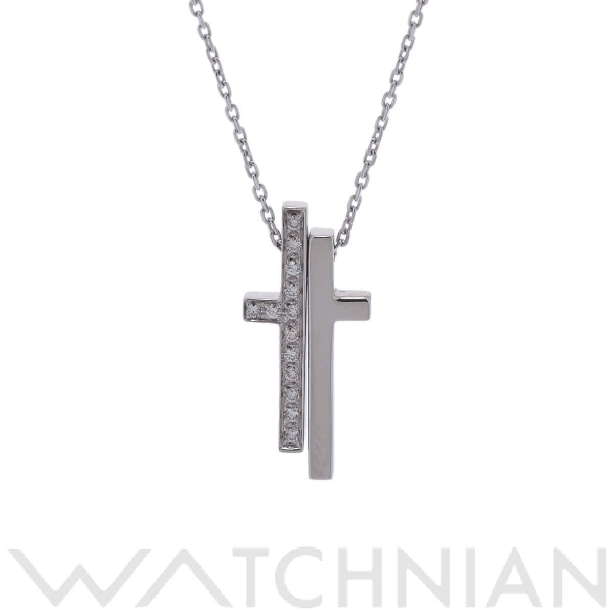グッチ セパレートクロス ネックレス シルバー K18ホワイトゴールド WG レディース ジュエリー 【中古】【jewelry】