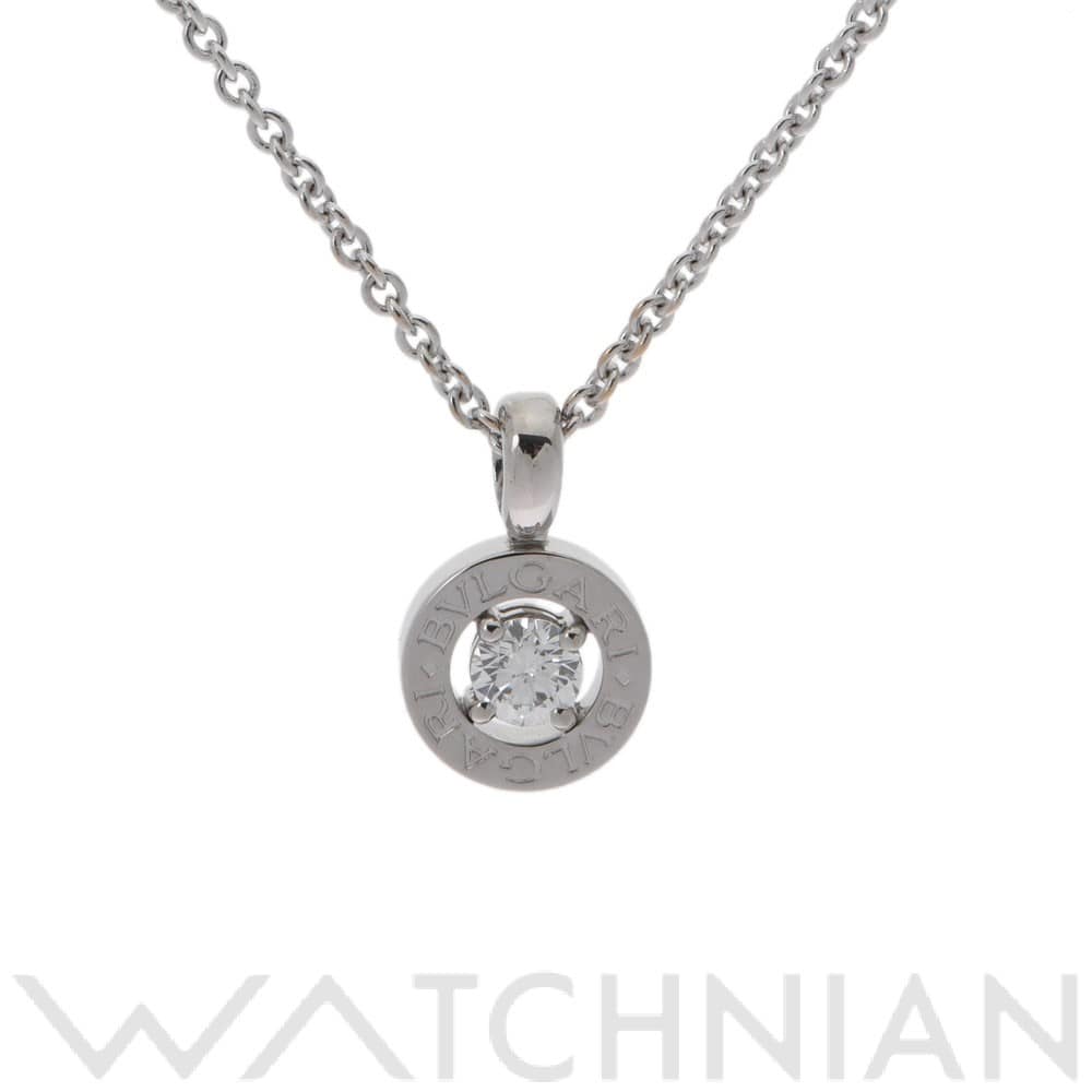 ブルガリ ブルガリブルガリ ネックレス 1Pダイヤ シルバー K18ホワイトゴールド WG レディース ジュエリー 【中古】【jewelry】