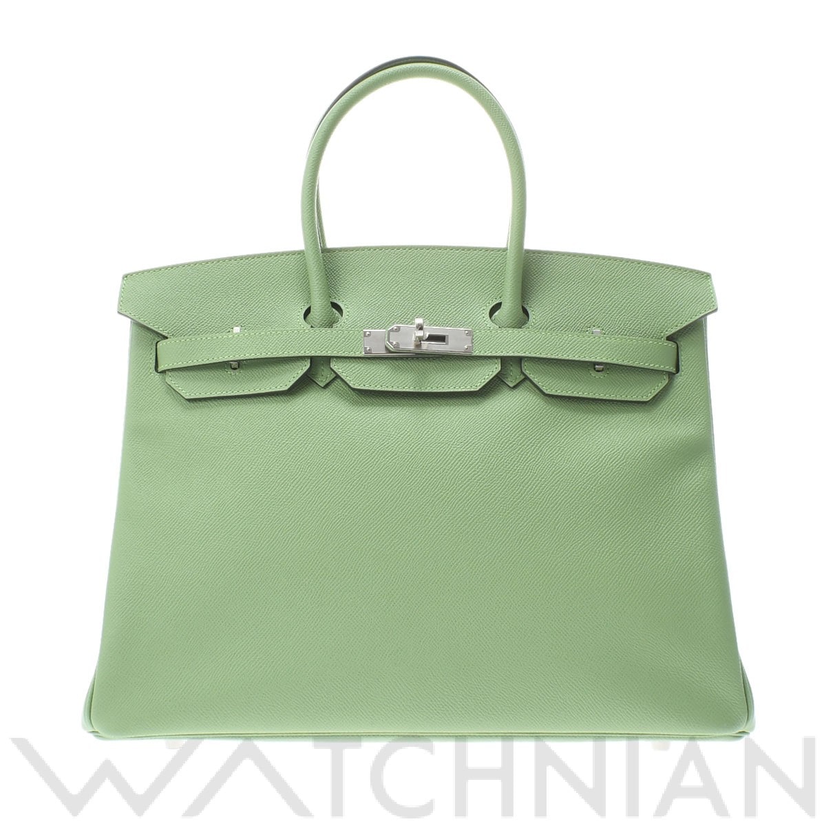 エルメス バーキン 35 ヴェールクリケット/パラジウム金具 ヴォーエプソン ユニセックス バッグ 【未使用】【bag】