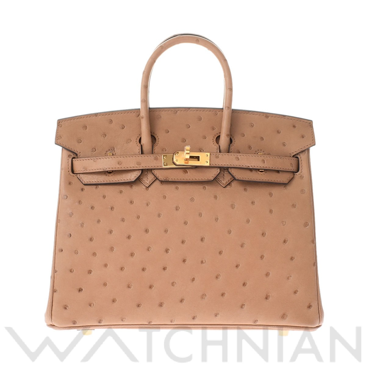 エルメス バーキン 25 チャイ/ゴールド金具 オーストリッチ レディース バッグ 【新品】【bag】