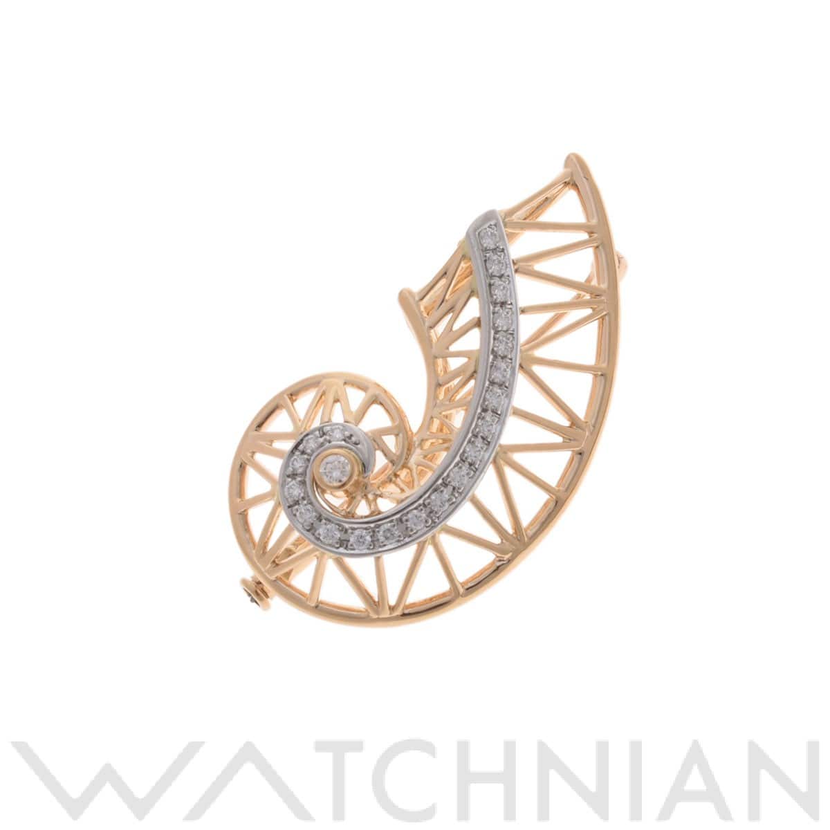 ポーラ ダイヤブローチ ゴールド K18イエローゴールド YG/Pt900プラチナ レディース ジュエリー 【中古】【jewelry】