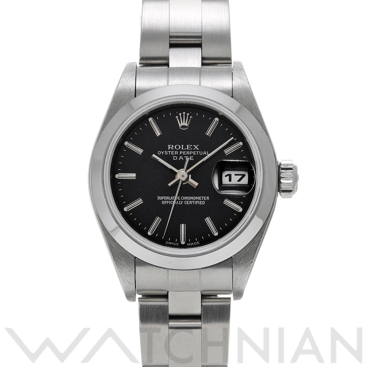 ロレックス オイスター パーペチュアル デイト 79160 ブラック レディース 時計 【中古】【wristwatch】