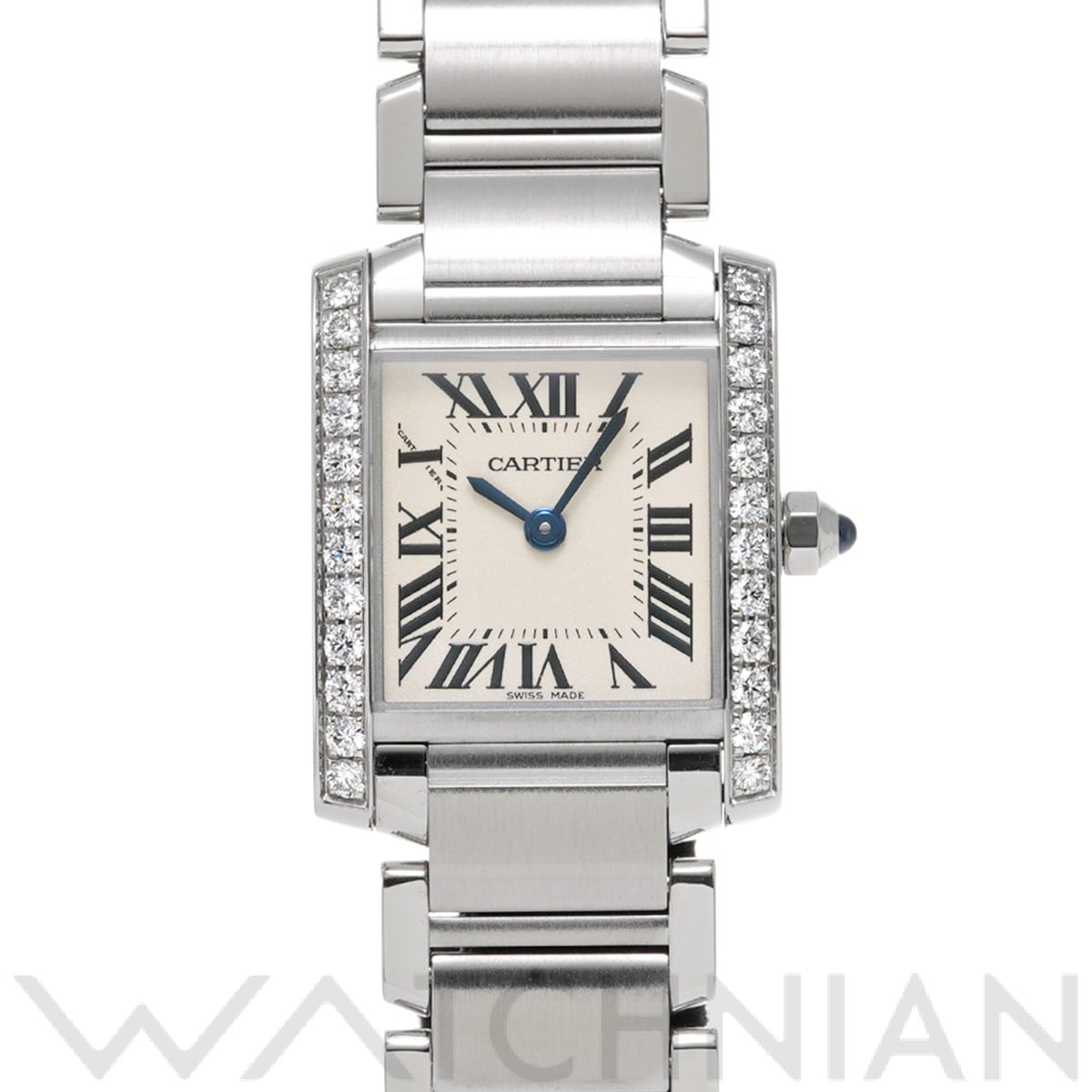 カルティエ タンク フランセーズ SM W4TA0008 シルバー レディース 時計 【中古】【wristwatch】