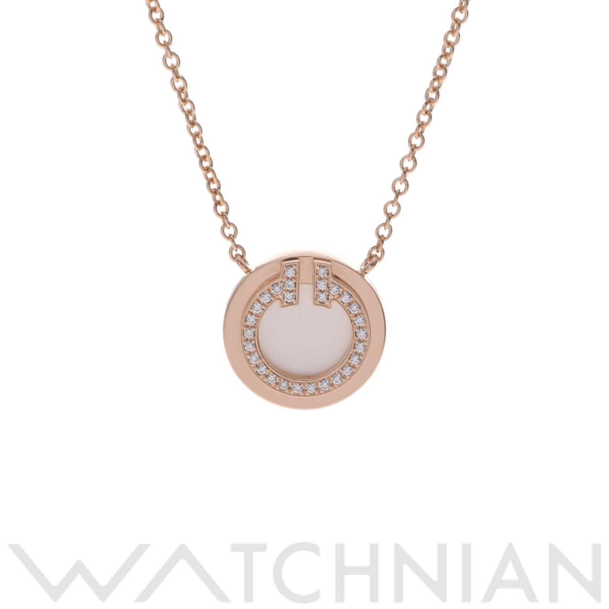 ティファニー T TWO サークルネックレス ゴールド K18ピンクゴールド PG レディース ジュエリー 【中古】【jewelry】