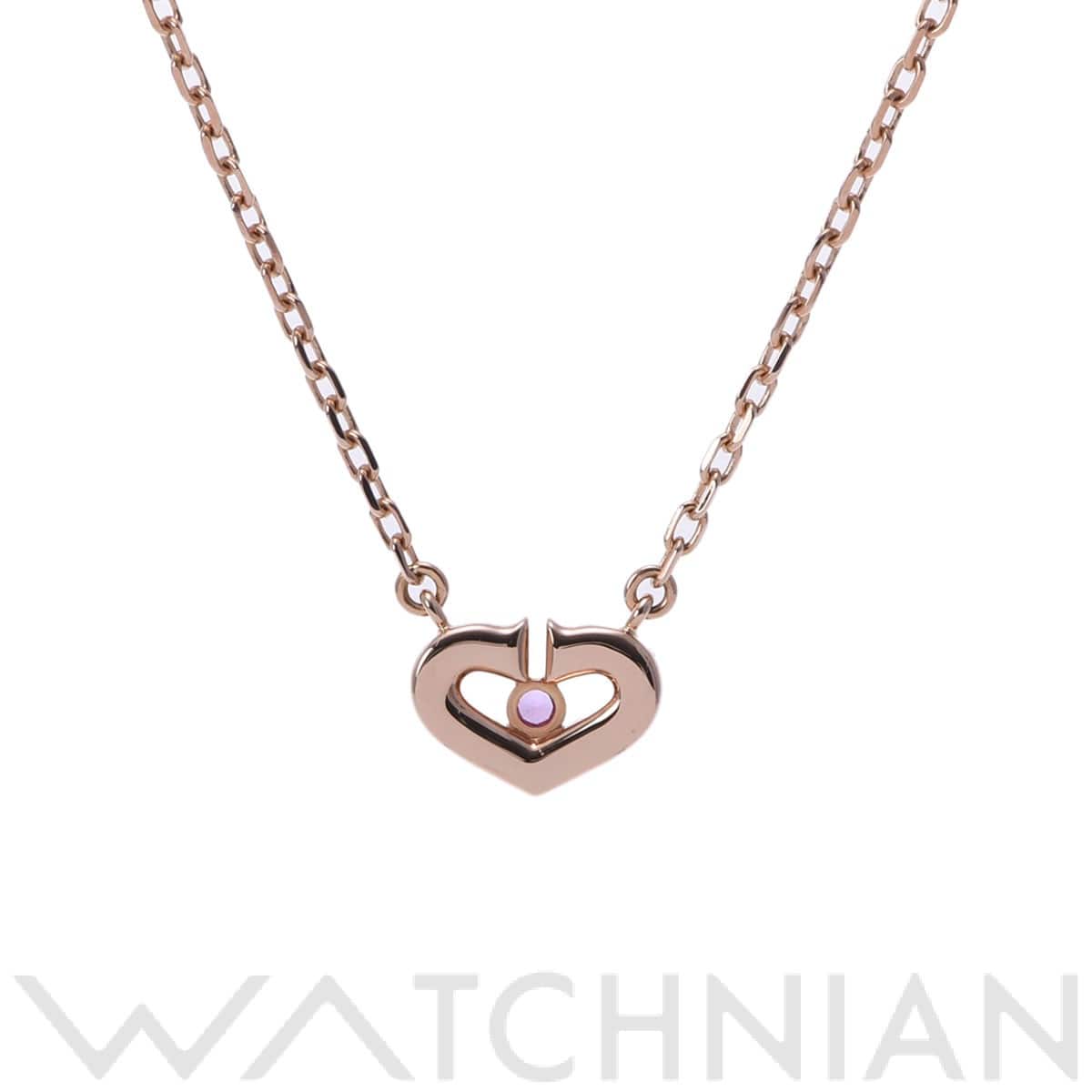 カルティエ Cハート ネックレス 1PS ゴールド K18ピンクゴールド PG レディース ジュエリー 【中古】【jewelry】