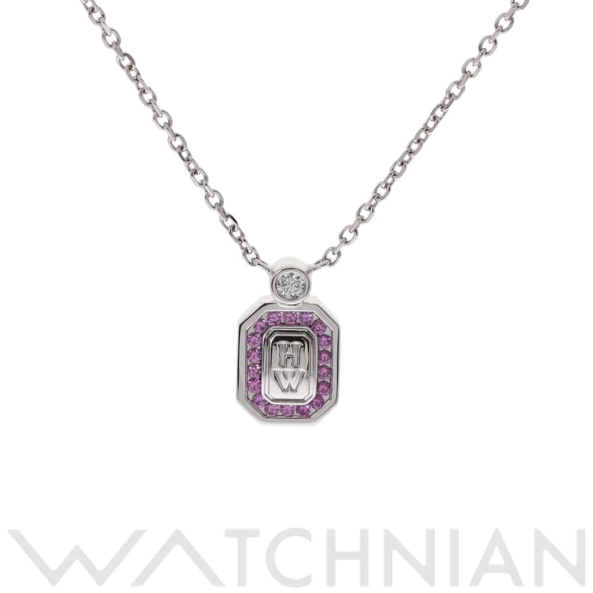 ハリー ウィンストン HWロゴネックレス シルバー Pt950プラチナ レディース ジュエリー 【中古】【jewelry】