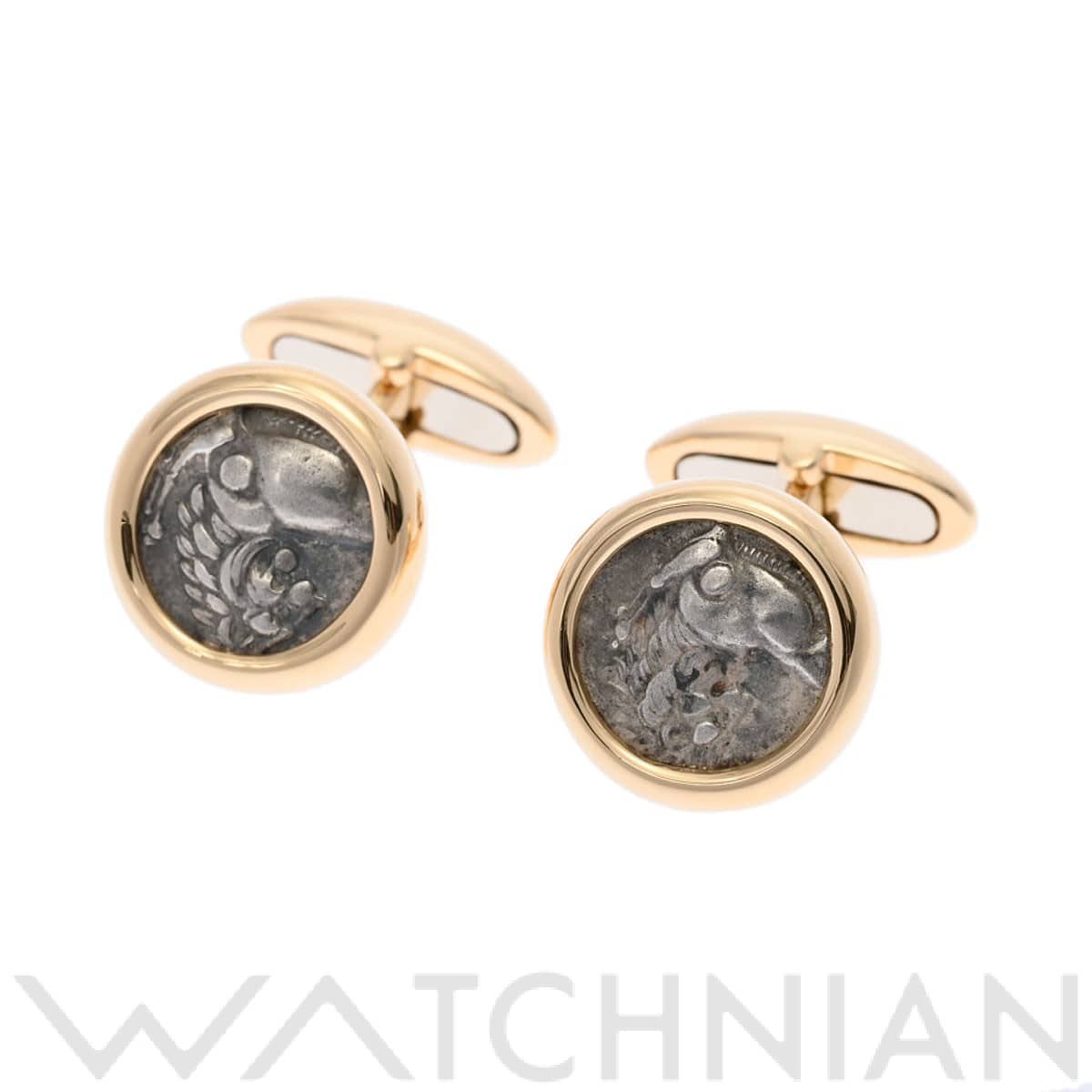 ブルガリ モネーテカフス ゴールド K18イエローゴールド YG メンズ ジュエリー 【中古】【jewelry】