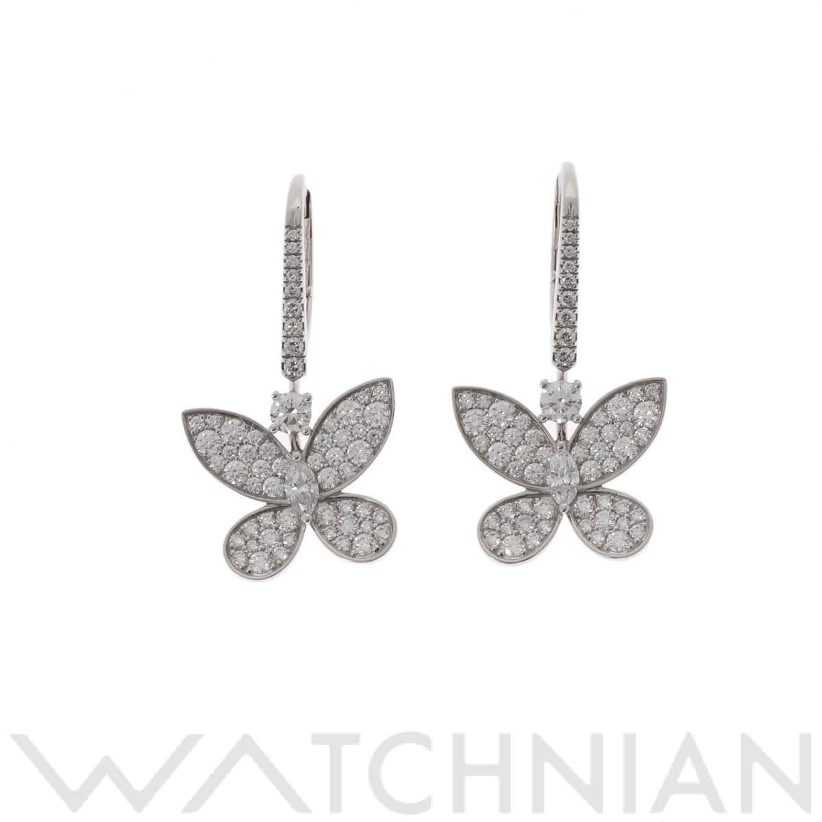 グラフ バタフライピアス シルバー K18ホワイトゴールド WG レディース ジュエリー 【中古】【jewelry】