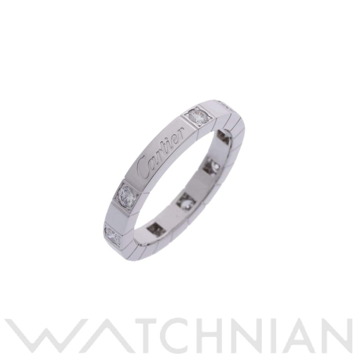 カルティエ ラニエール リング ハーフダイヤ #51 シルバー K18ホワイトゴールド WG レディース ジュエリー 【中古】【jewelry】