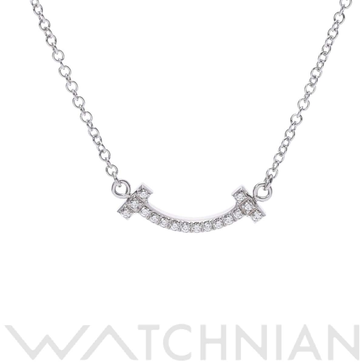 ティファニー Tスマイル ネックレス ミニ シルバー K18ホワイトゴールド WG レディース ジュエリー 【中古】【jewelry】