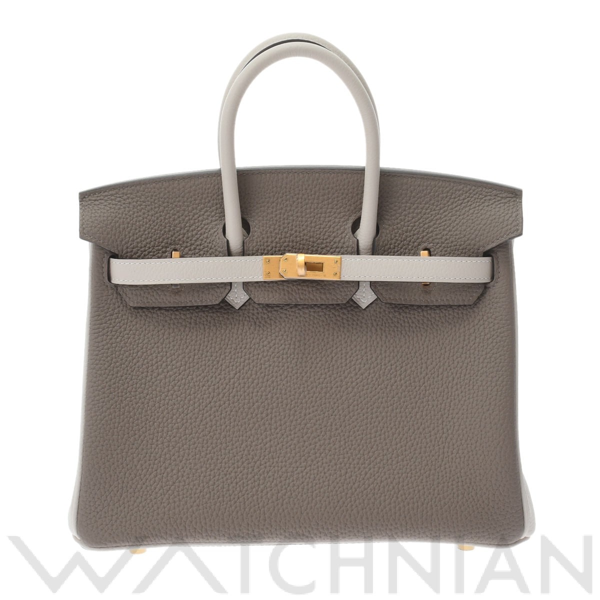 エルメス バーキン 25 グリアスファルト/クレ/マットゴールド金具 トゴ レディース バッグ 【新品】【bag】