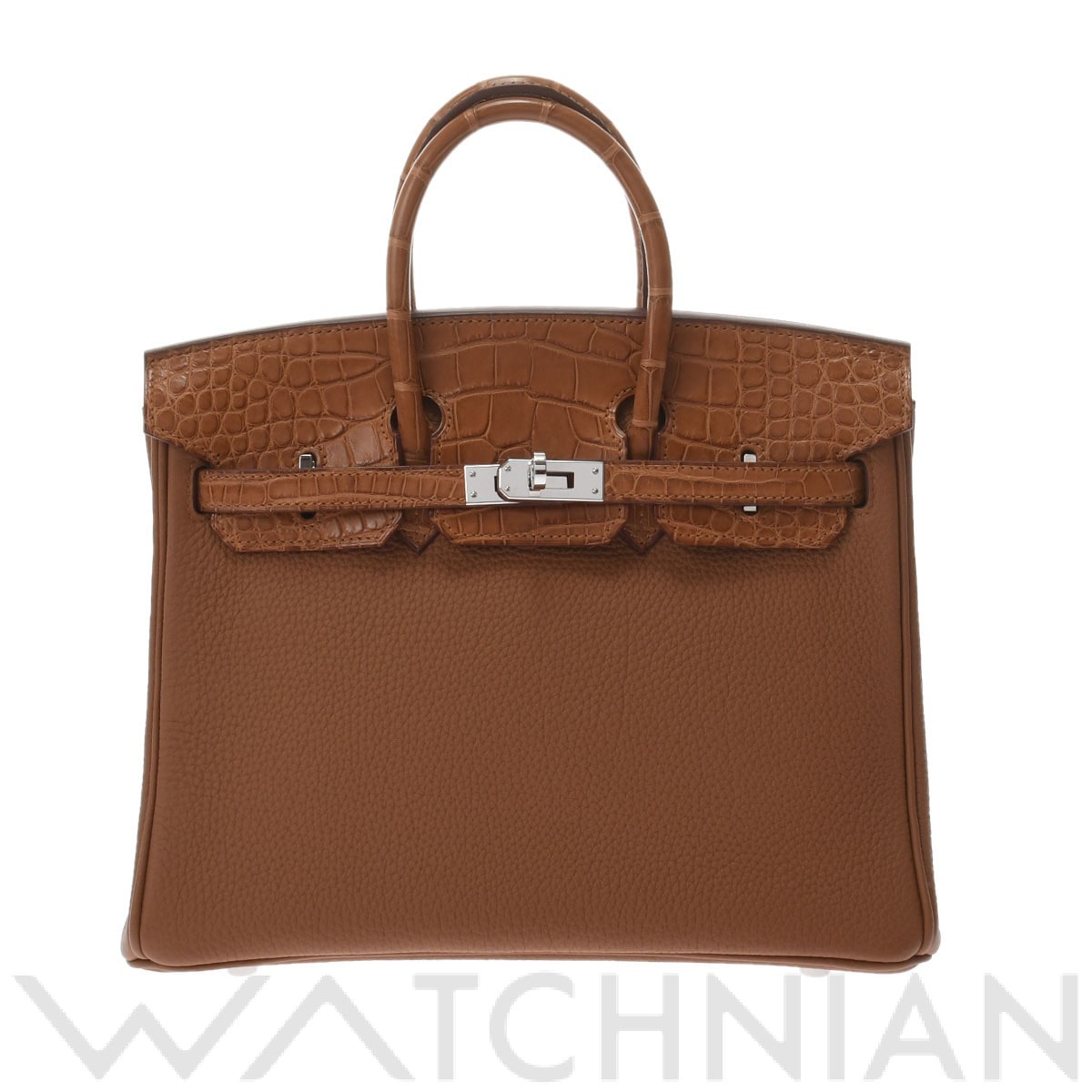 エルメス バーキン 25 タッチ ゴールド/パラジウム金具 トゴ/アリゲーターマット レディース バッグ 【未使用】【bag】