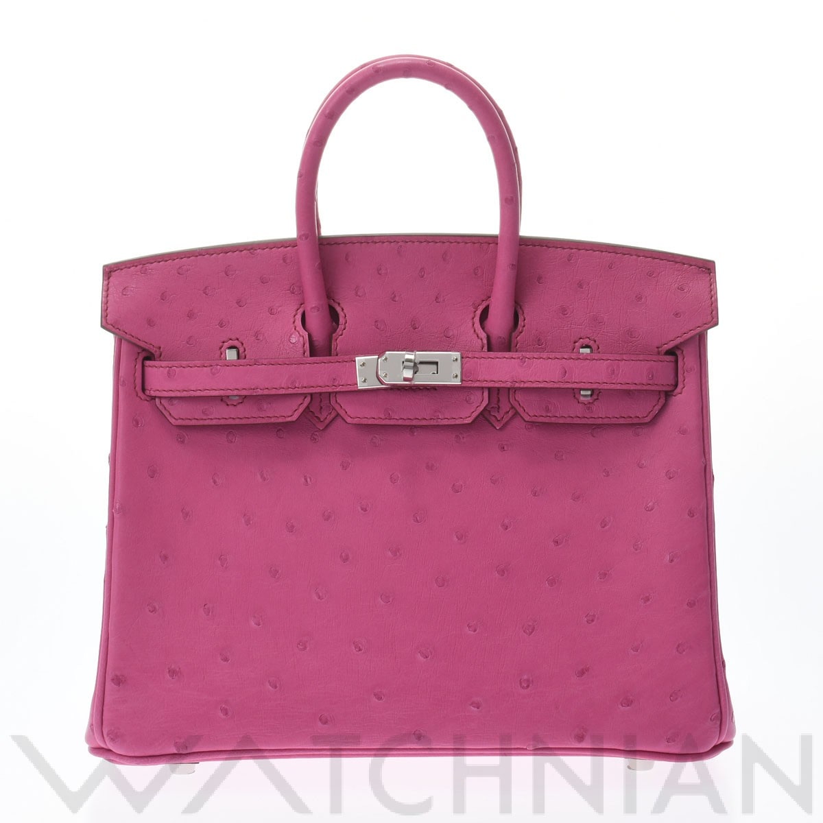 エルメス バーキン 25 フューシャピンク/パラジウム金具 オーストリッチ レディース バッグ 【未使用】【bag】
