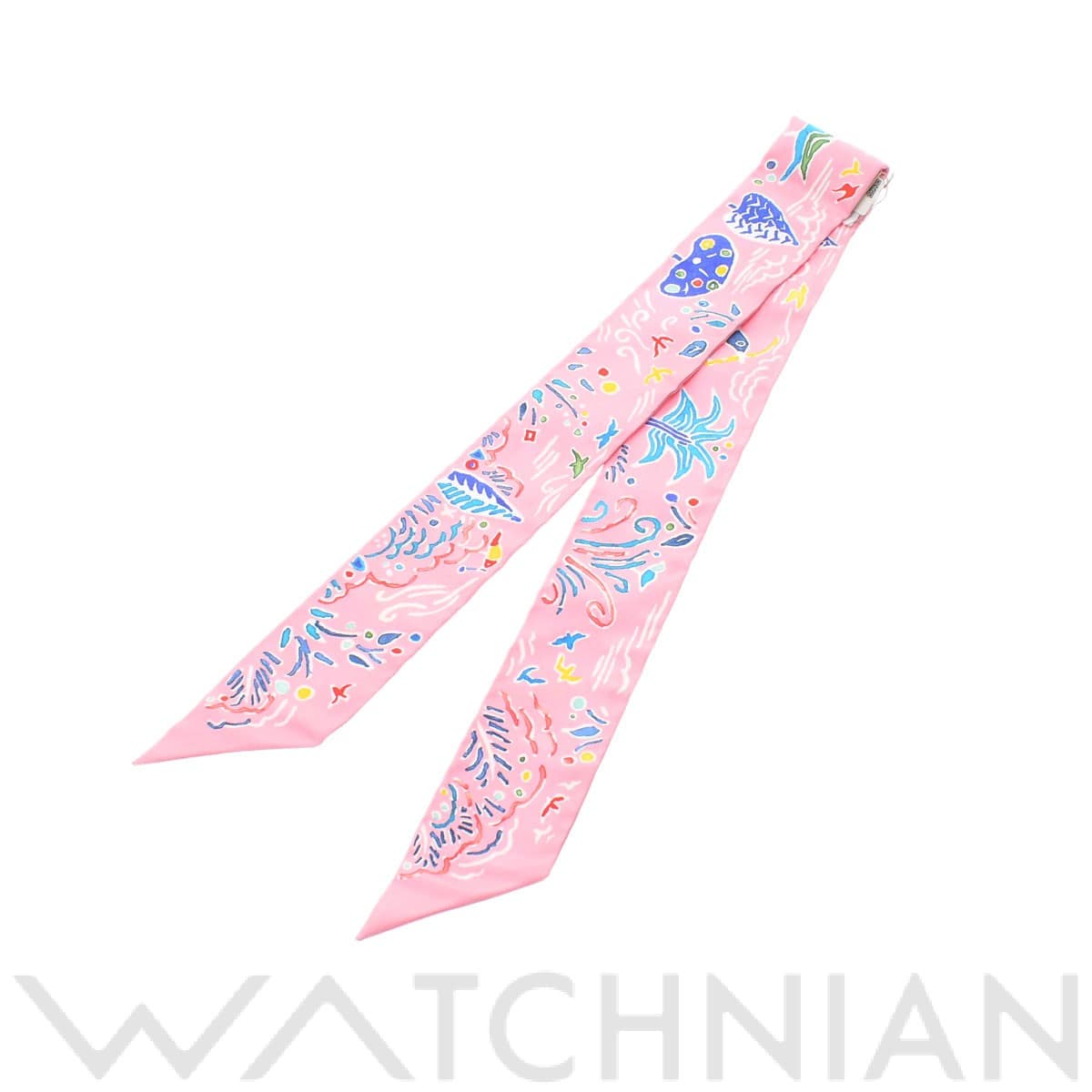 エルメス ツイリー ISOLA DI PRIMAVERA ローズ/ブルー 063755S シルク100％ レディース 【新品】【other】