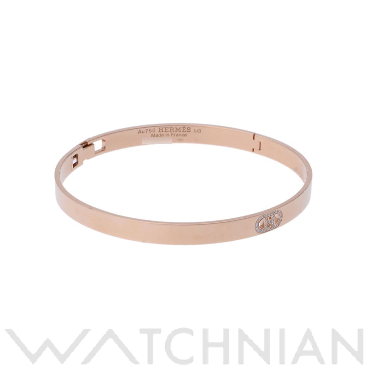 エルメス Hダンクル PM ブレスレット ダイヤ #LG ゴールド K18ピンクゴールド PG レディース ジュエリー 【中古】【jewelry】