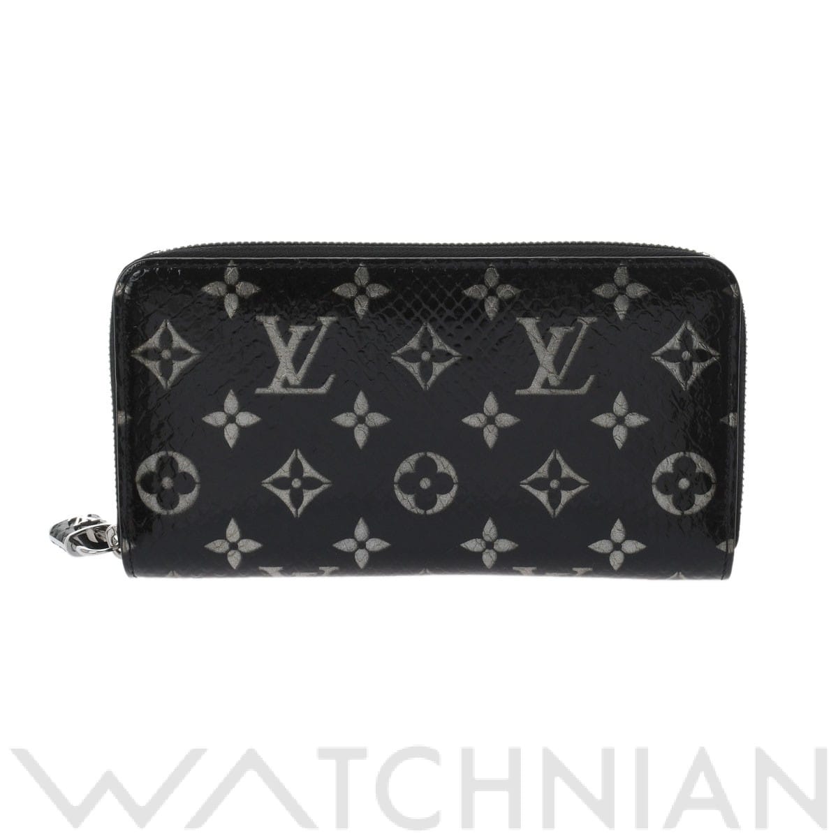 ルイ ヴィトン ジッピーウォレット ブラック N96955 パイソン ユニセックス 財布 【中古】【purse】