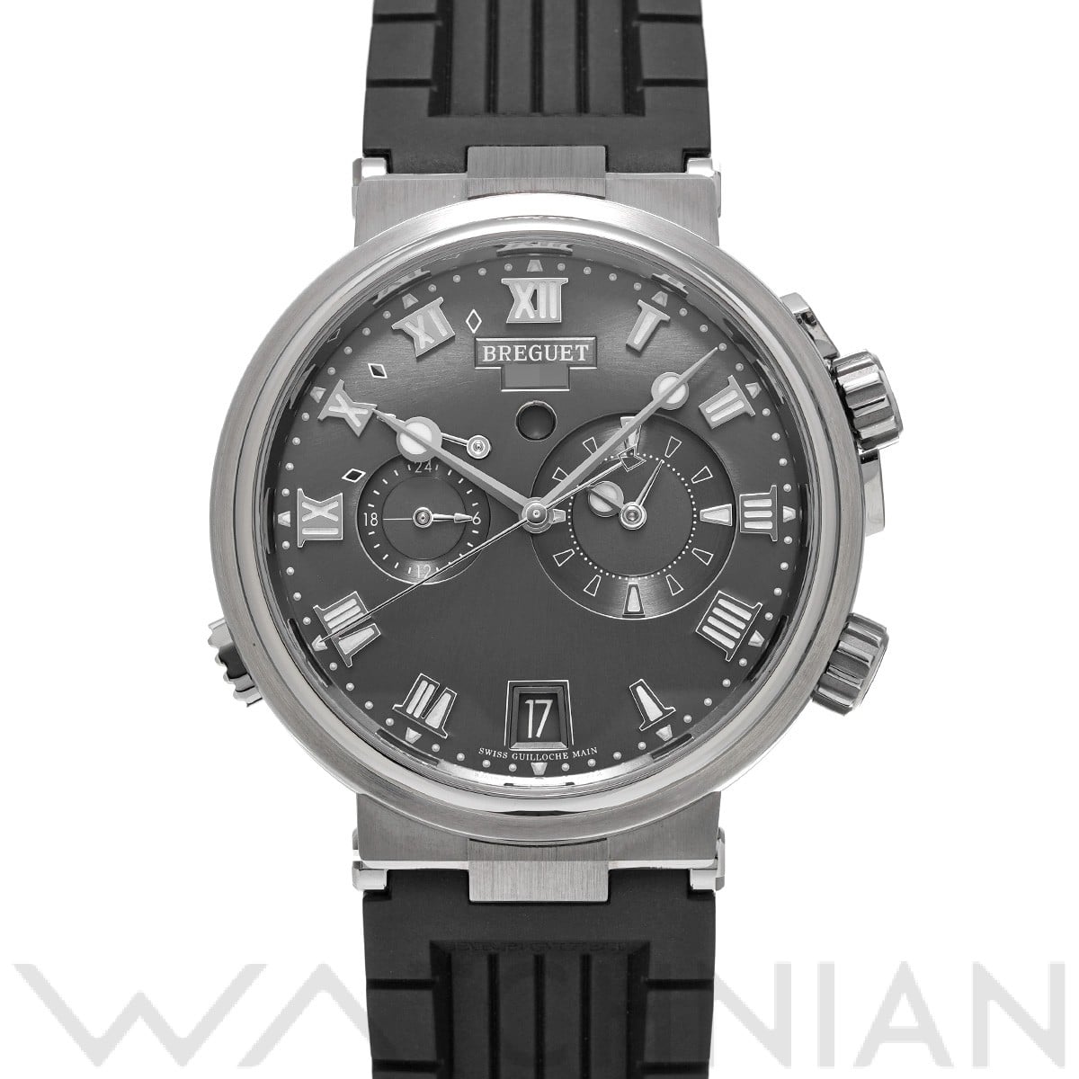 ブレゲ マリーン アラーム ミュージカル 5547TI/G2/5ZU スレートグレー メンズ 時計 【中古】【wristwatch】