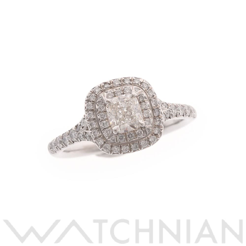 ティファニー ソレスト リング クッションカット ダイヤ0.53ct シルバー Pt950プラチナ レディース ジュエリー 【中古】【jewelry】
