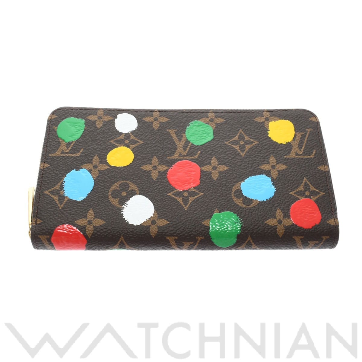 ルイ ヴィトン モノグラム ペインティッド ドット LV×YK ジッピーウォレット ブラウン M81864 モノグラムキャンバス ユニセックス 財布 【未使用】【purse】