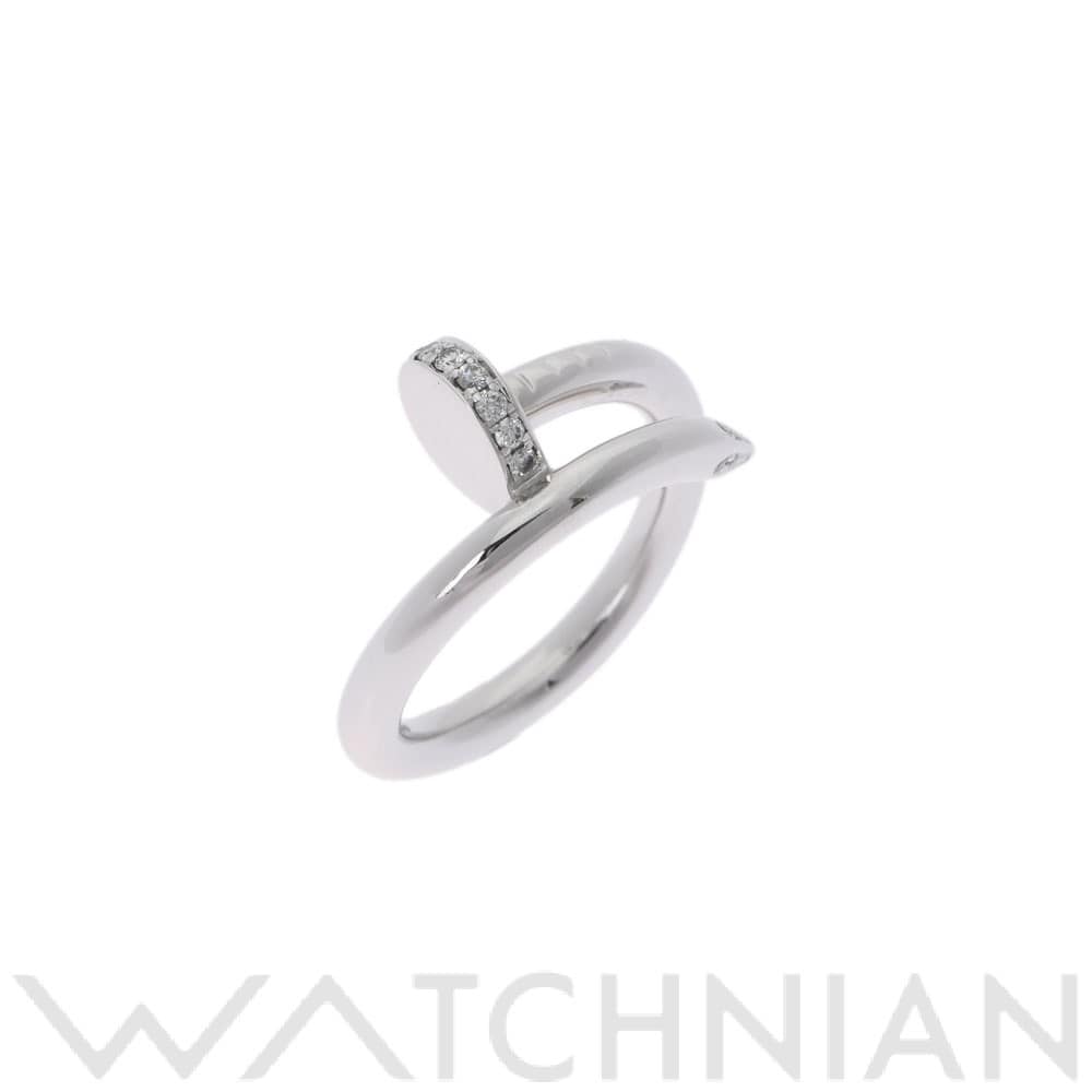 カルティエ ジュストアングル リング #48 シルバー K18ホワイトゴールド WG レディース ジュエリー 【中古】【jewelry】