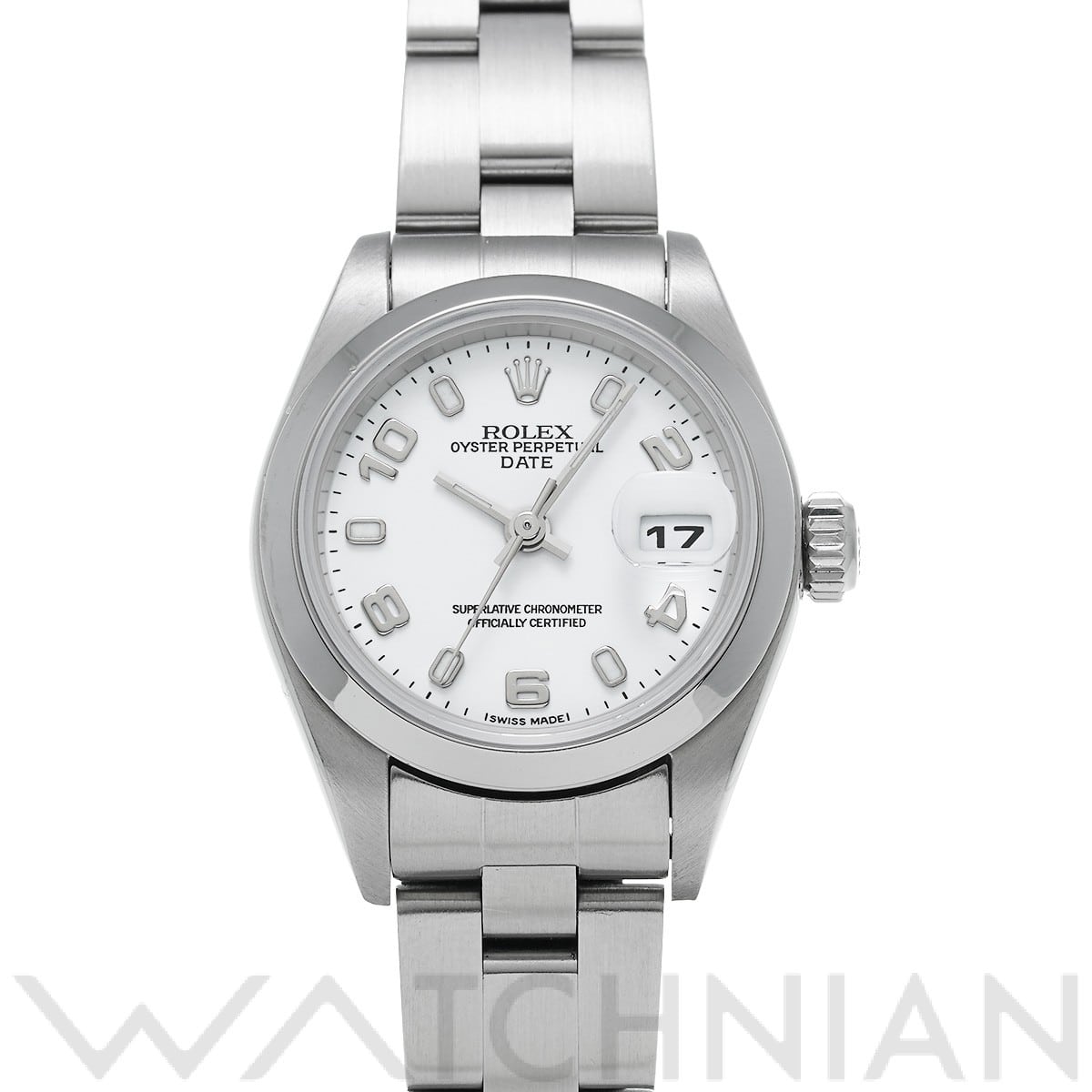 ロレックス オイスター パーペチュアル デイト 79160 ホワイト レディース 時計 【中古】【wristwatch】