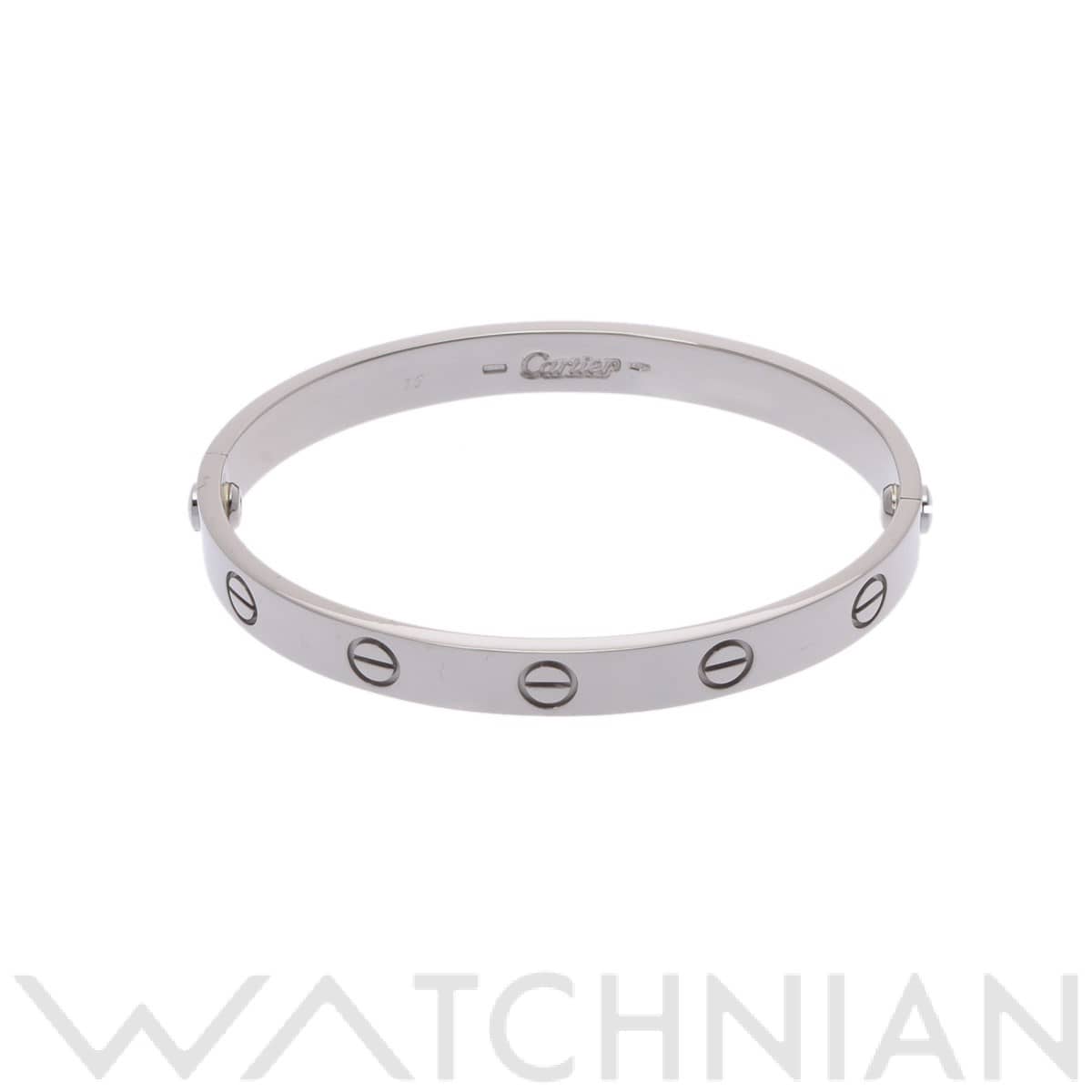 カルティエ ラブブレスレット #16 シルバー K18ホワイトゴールド WG レディース ジュエリー 【中古】【jewelry】