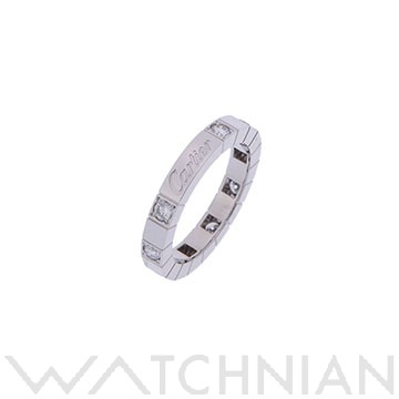 カルティエ ラニエール リング ハーフダイヤ #49 シルバー K18ホワイトゴールド WG レディース ジュエリー 【中古】【jewelry】