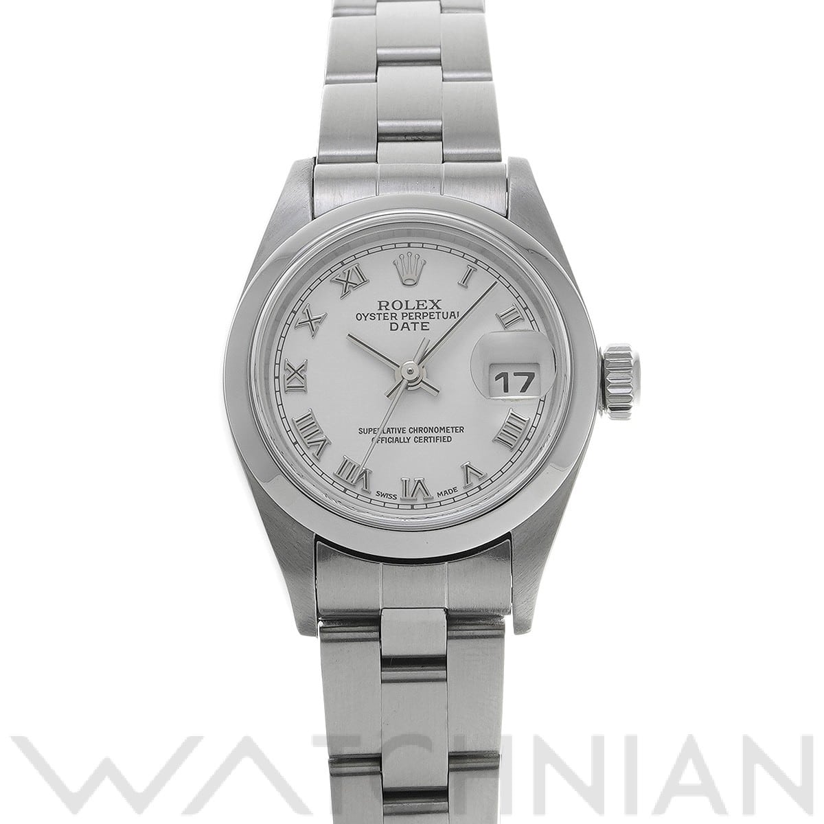 ロレックス オイスター パーペチュアル デイト 79160 ホワイト レディース 時計 【中古】【wristwatch】