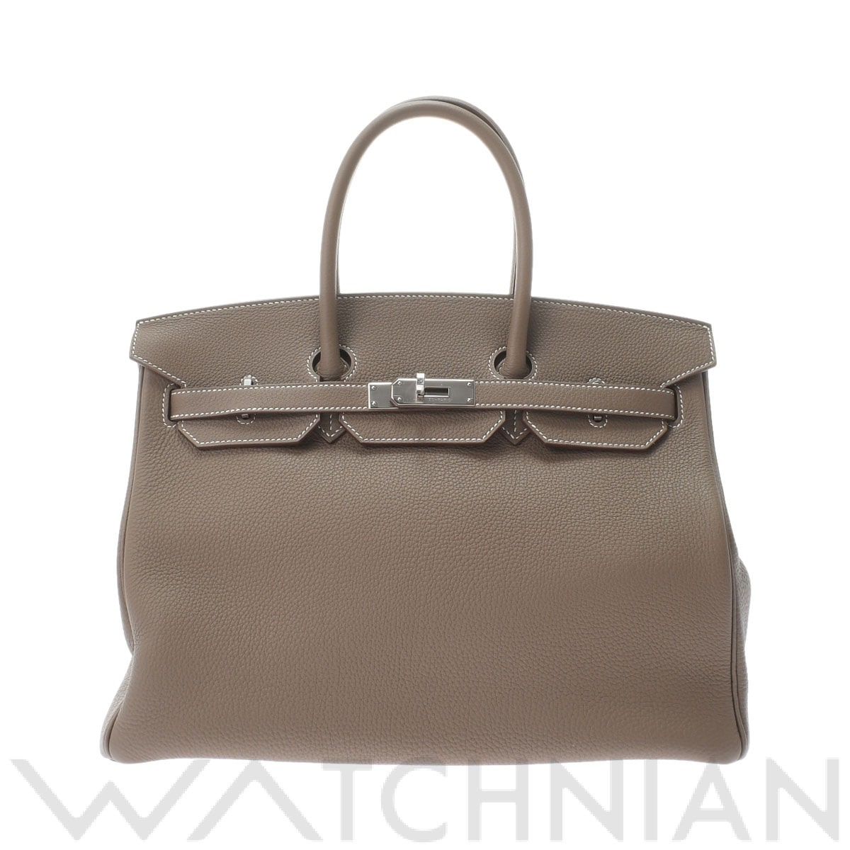エルメス バーキン 35 エトゥープ/パラジウム金具 トゴ ユニセックス バッグ 【新品】【bag】