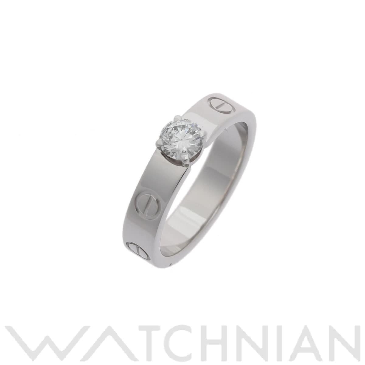 カルティエ ラブソリテール リング D0.30ct #48 シルバー K18ホワイトゴールド WG レディース ジュエリー 【中古】【jewelry】