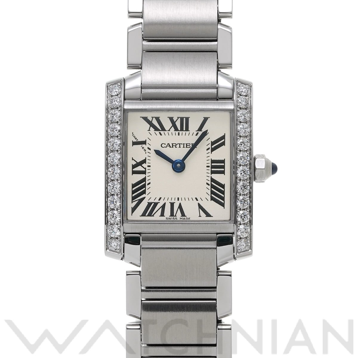 カルティエ タンク フランセーズ SM W4TA0008 シルバー レディース 時計 【中古】【wristwatch】