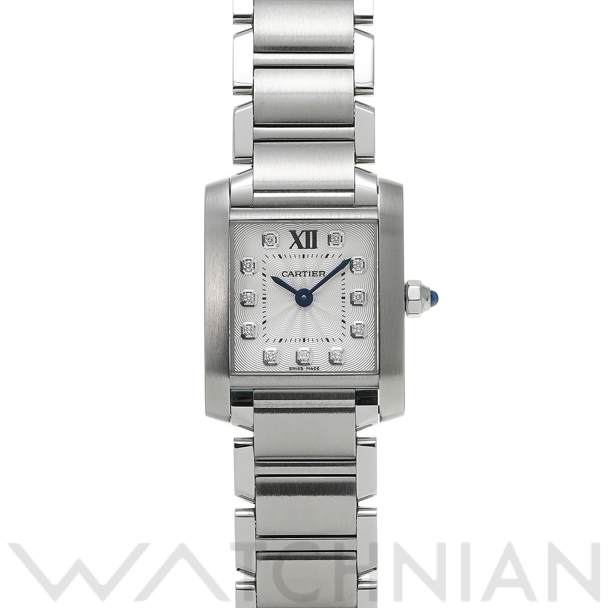 カルティエ タンク フランセーズ SM WE110006 シルバー/ダイヤモンド レディース 時計 【中古】【wristwatch】