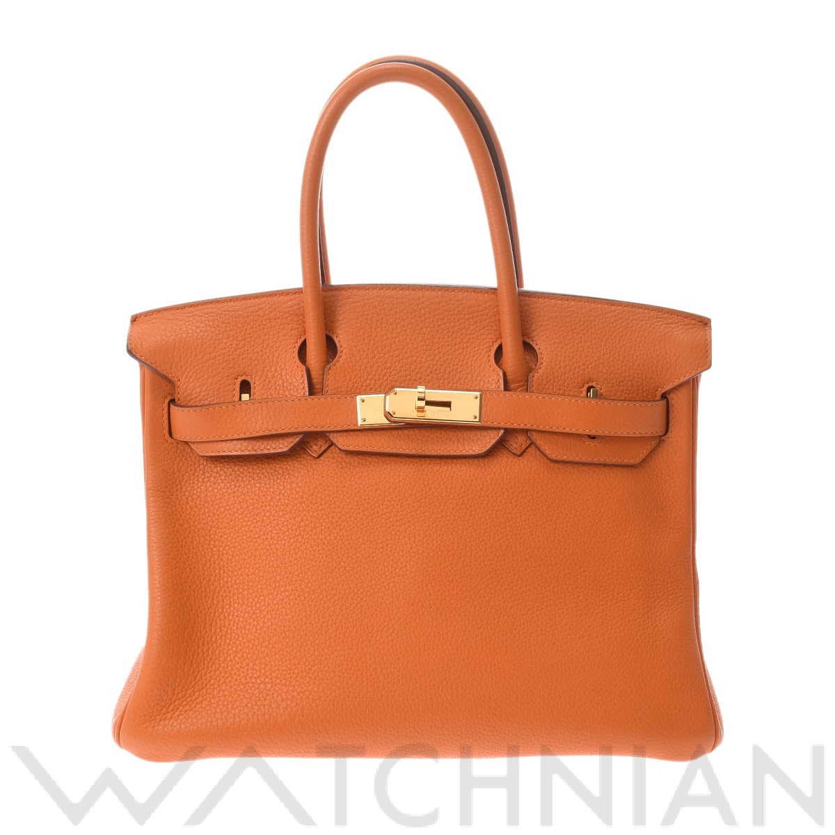 エルメス バーキン 30 オレンジ/ゴールド金具 トリヨンクレマンス レディース バッグ 【中古】【bag】